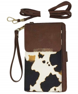 Fashion Bifold Wallet Crossbody Cell Phone Case AD073 COW